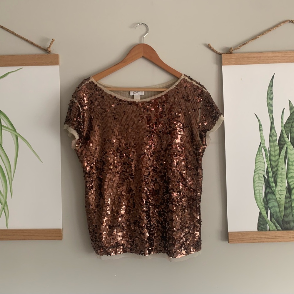 Loft Sequined Top